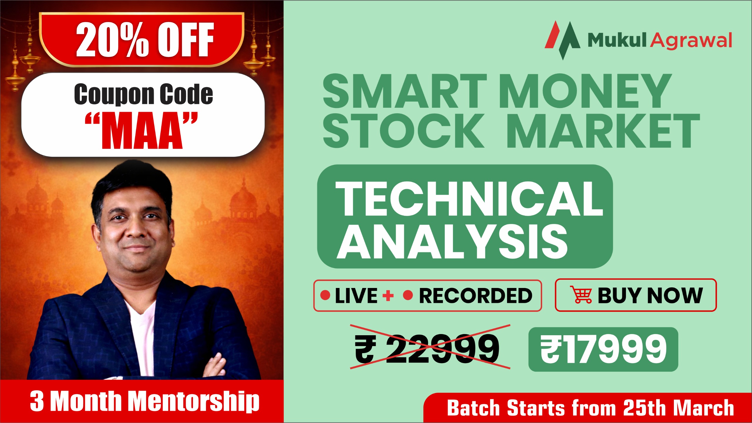 25th March Technical Analysis (Live+Recorded) 2026