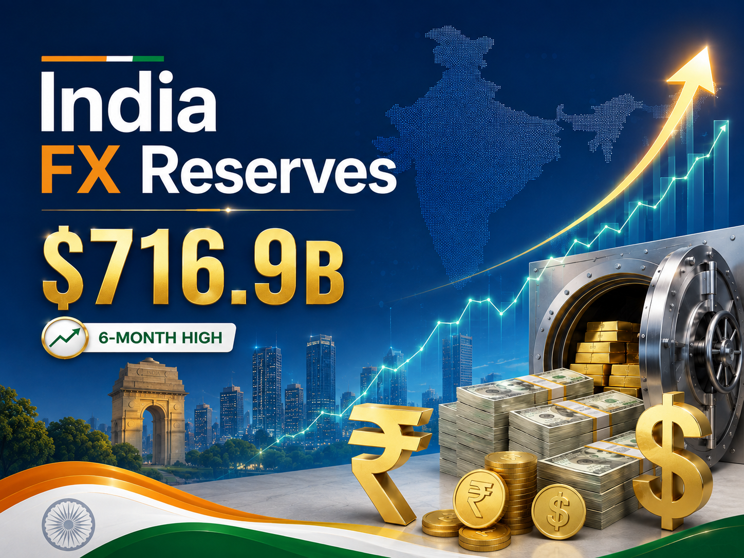 India’s Forex Reserves Hit $716.9 Billion — Why This Matters for the Economy