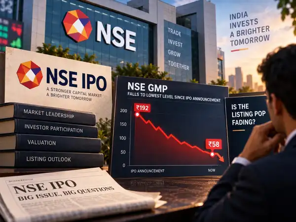 NSE shares fall below IPO price amid broader market crash