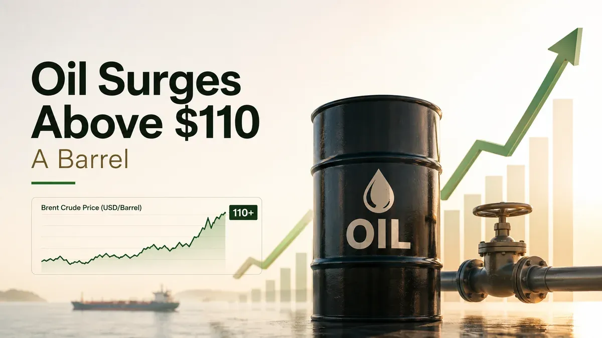 Oil Shock: Brent Surges Towards $110