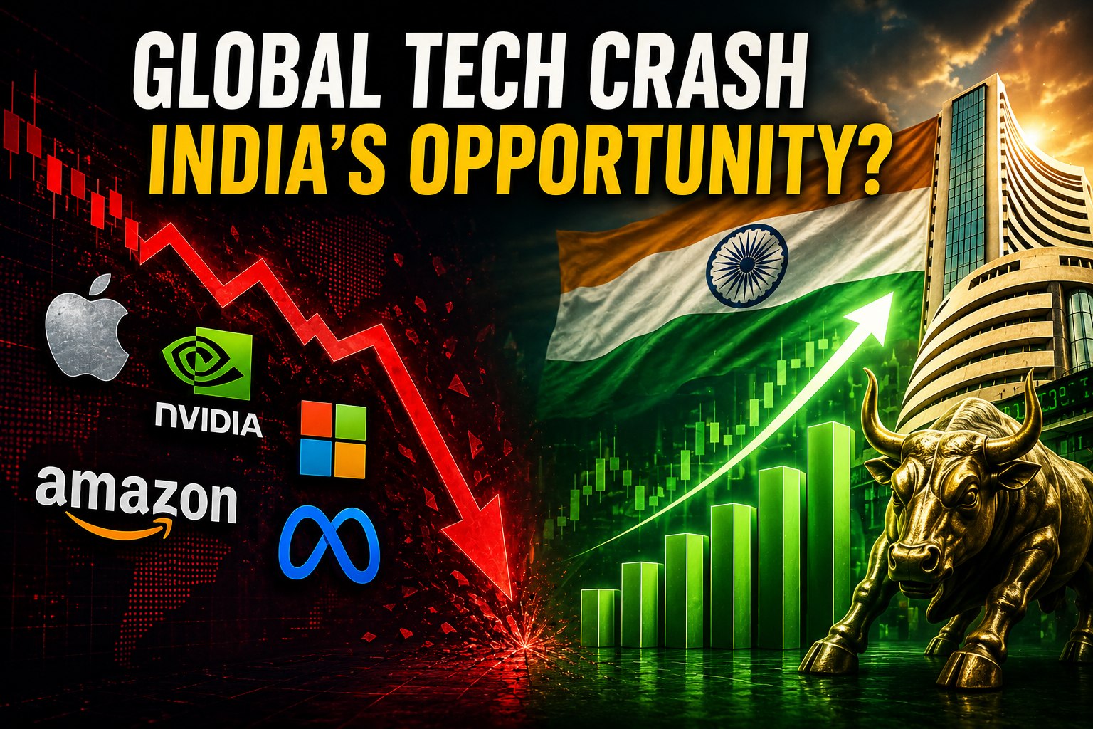 Could a Global Tech Crash Become a Hidden Opportunity for Indian Markets?